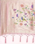 Floral Print Saree with Tassels - Image 7